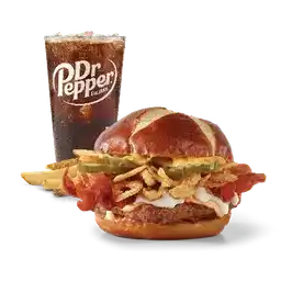 Pretzel Bacon Pub Cheeseburger Combo